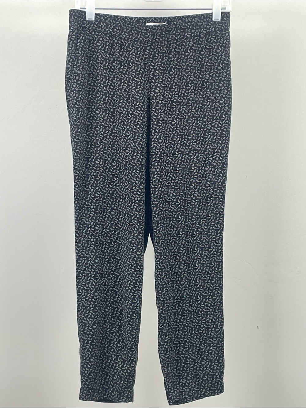 Dalia Women Geometric Straight Leg Pants in Black & White Size Small
